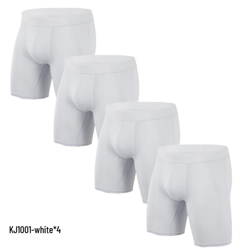 Men’s Sweat-Wicking Breathable Pure Cotton Boxer Briefs - Slim Fit Square Leg, Extended Length Underwear