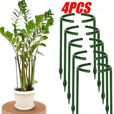 4PCS Kunststoff Pflanze Unterstützung Pile Rahmen Gewächshaus Anordnung Halbkreis Feste Stange Indoor Blume Pflanze Reben Klettern Halterung