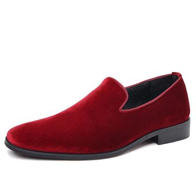 Luxus Design Herren Schwarz Blau Rot Samt Lackleder Freizeitschuhe Formelle Hochzeitskleidung Penny Loafer Schuhe für Herren
