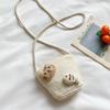 Stylish Lightweight And Durable Kids Woven Bag Featuring Cartoon Rabbit And Carrot
