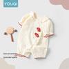 Baby Girl's Summer Polka Dot Short Sleeve Romper
