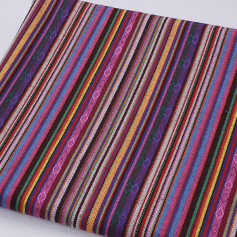 100x150cm Ethnic Style Cotton Linen Fabric Textile Patchwork Sofa Cover Pillow Hotel Bar Tablecloth Curtain Decor Craft
