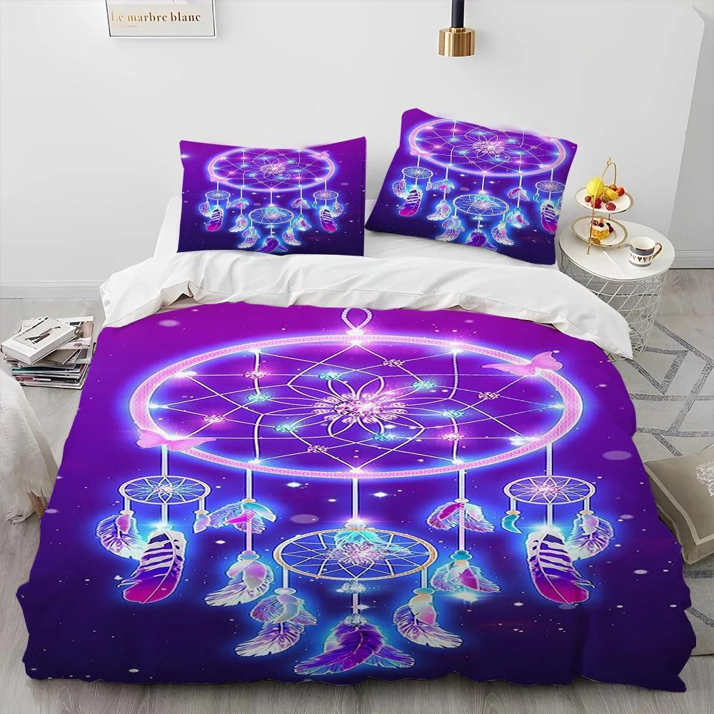 Comforter Fashion Dreamcatcher Feather Owl Comforter Bedding Set Bed Set King Queen Size Bedding Set