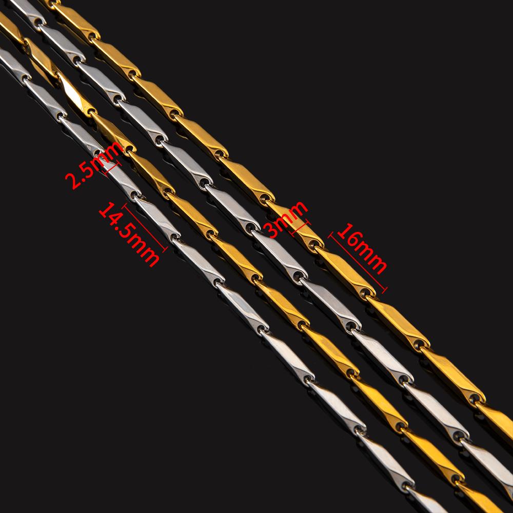 1meter Stainless Steel Gold Plated Link Chains Bulk for DIY Men Hip Hop Jewelry Making Necklace Bracelet Bag Chain Multi Styles