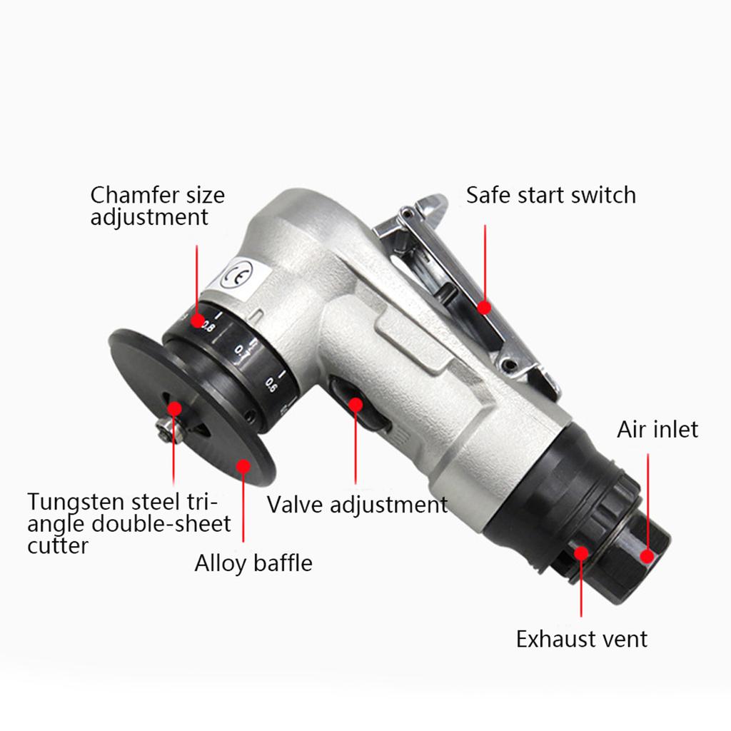 KOPO KP5702 Chamfering Machine Mini Linear Pneumatic Tool HandHeld 45 degrees LightWeight Elbow