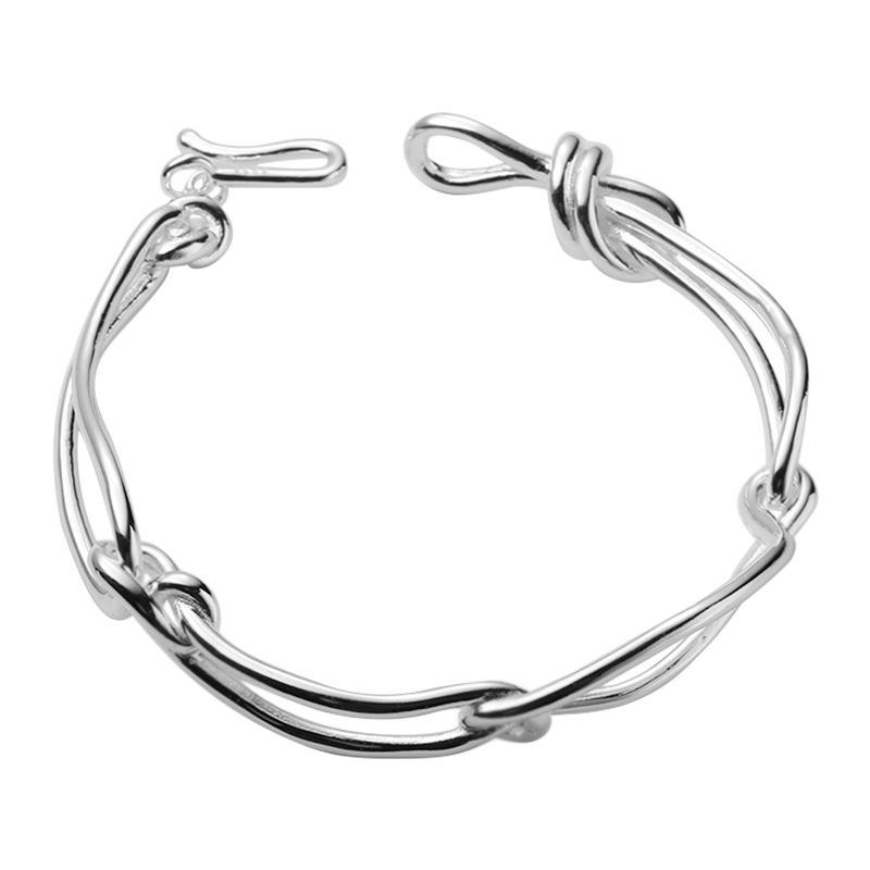 Women s Personalized Rope Knot Bracelet: Simple, Trendy, Hip Hop Style Fashion with Niche Hand Jewelry Appeal.