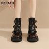 Women's Pointed Toe Mid-Heel Short Martin Boots
