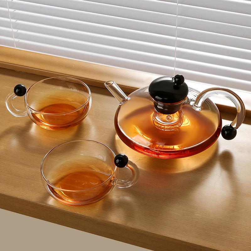 High Borosilicate Glass Sage Kettle - Temperature Resistant Tea & Water Separation Electric Ceramic Stove Kettle.