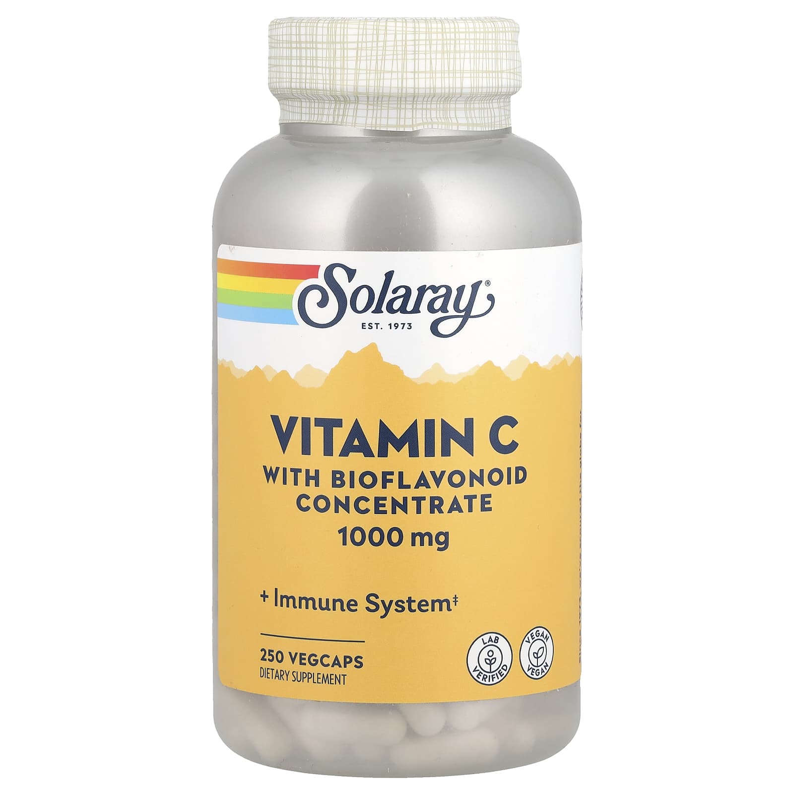 

Solaray, Vitamin C with bioflavonoid concentrate, 1,000 mg, 250 vegetable capsules