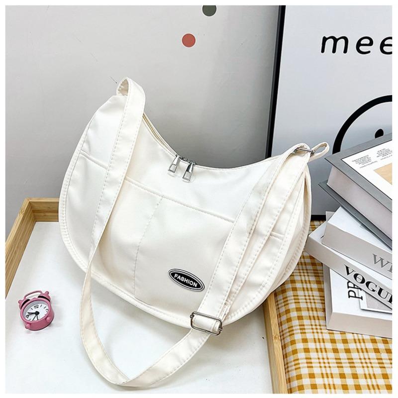 

Новая Мода Повседневная Большая Вместимость Сумка через Плечо Ретро Харадзюку Сумка Почтальона Сумка-Пельмень белый