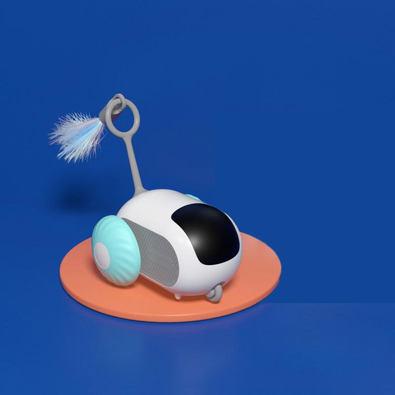 

Умная игрушка для кошек с дистанционным управлением, автоматические катящиеся игрушки для домашних животных, кошачья палочка, тизер, перезаряжаемая от USB для кошек/котенков, маленьких собак, забавная игрушка, товары для домашних животных синий