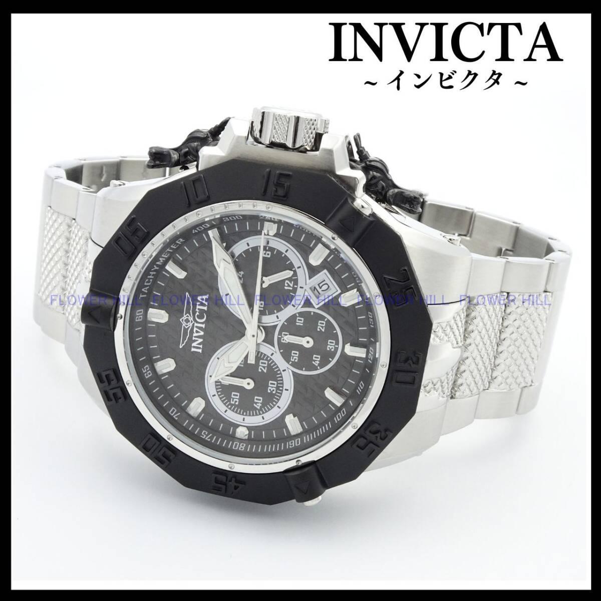 Used Invicta INVICTA Watch Men s Quartz Chronograph Calendar Black Steel SUBAQUA POSEIDON 48357 Metal Band Band