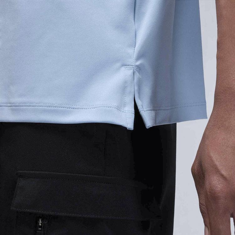 Jordan Solid Color Logo Sun Protection Quick Dry Golf Short Sleeve Raglan T-Shirt Unisex Tops Blue Gray FD1400-436