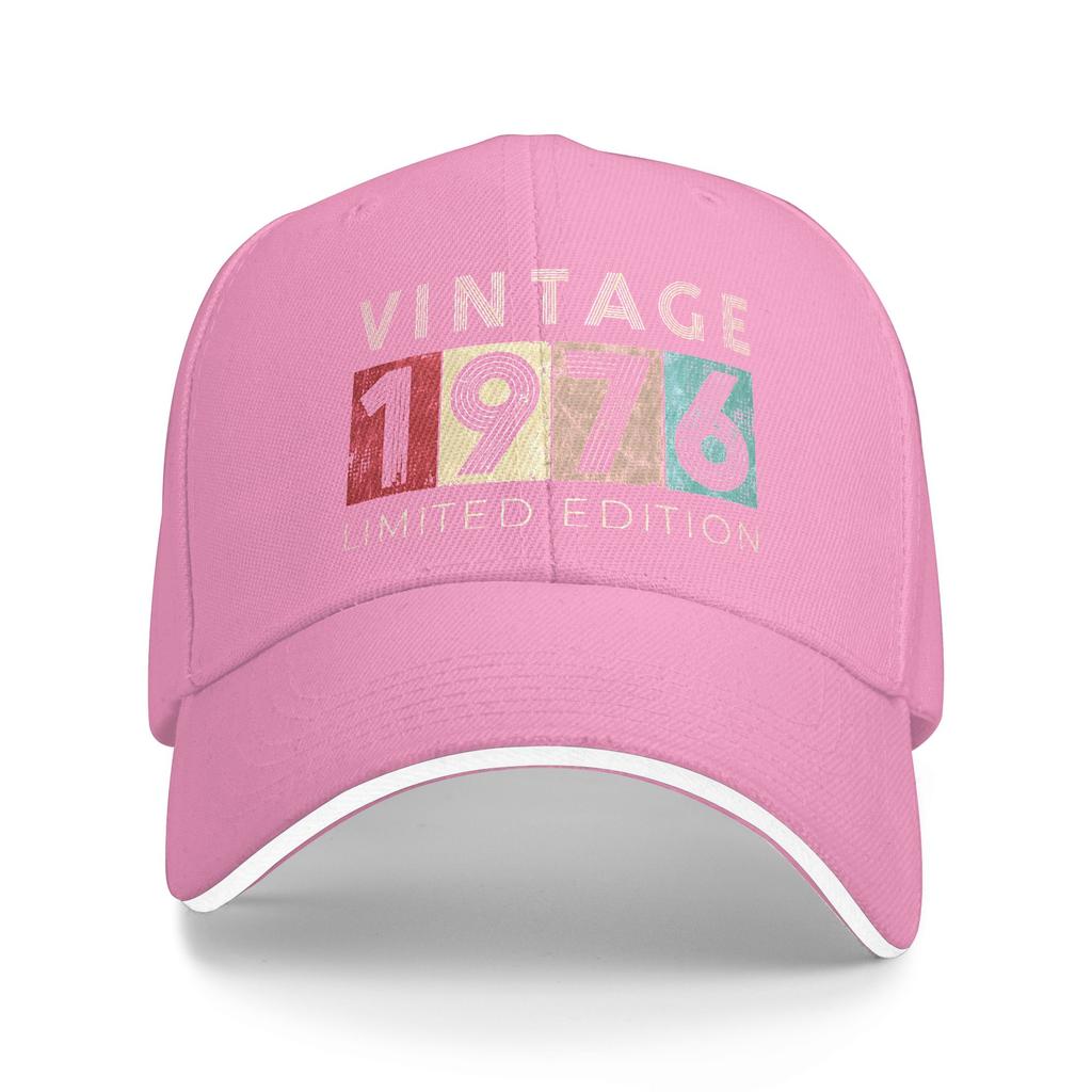 Vintage 1976 Limited Edition Birthday Gift Casual Baseball Cap Summer  Trucker Hat Hip Hop Hats Men Streetwear Baseball Caps
