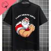 Funny Muscular Santa Christmas Gym Graphic Tshirt Casual Sports Humor Style Pure Cotton Shortsleeve Tshirt Outdoor Clothing