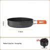 Portable Outdoor Camping Cookware Set with Kettle, Frying Pan, and Tableware Gear