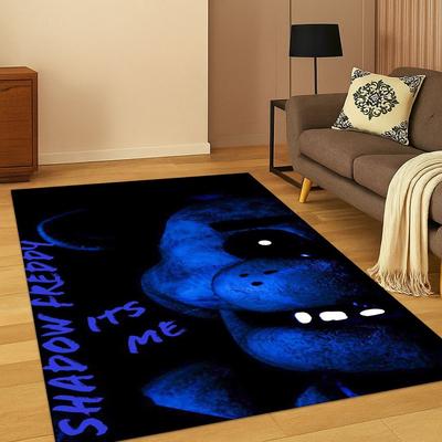3D F-FNAF Hra Kreslený Koberec Rohožka do Ložnice Obývacího pokoje Pohovka Vstupní Rohožka Domácí Dekorace, Koberec pro Dětský Herní Koutek Protiskluzový Vánoční Dárek
