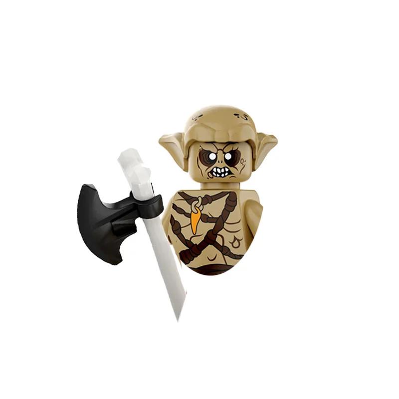 Kids Toys Medieval Film Figures Series Goblin Orcs Uruk-hai Sauron Assembly Model Small Particles Building Blocks Boys Gifts