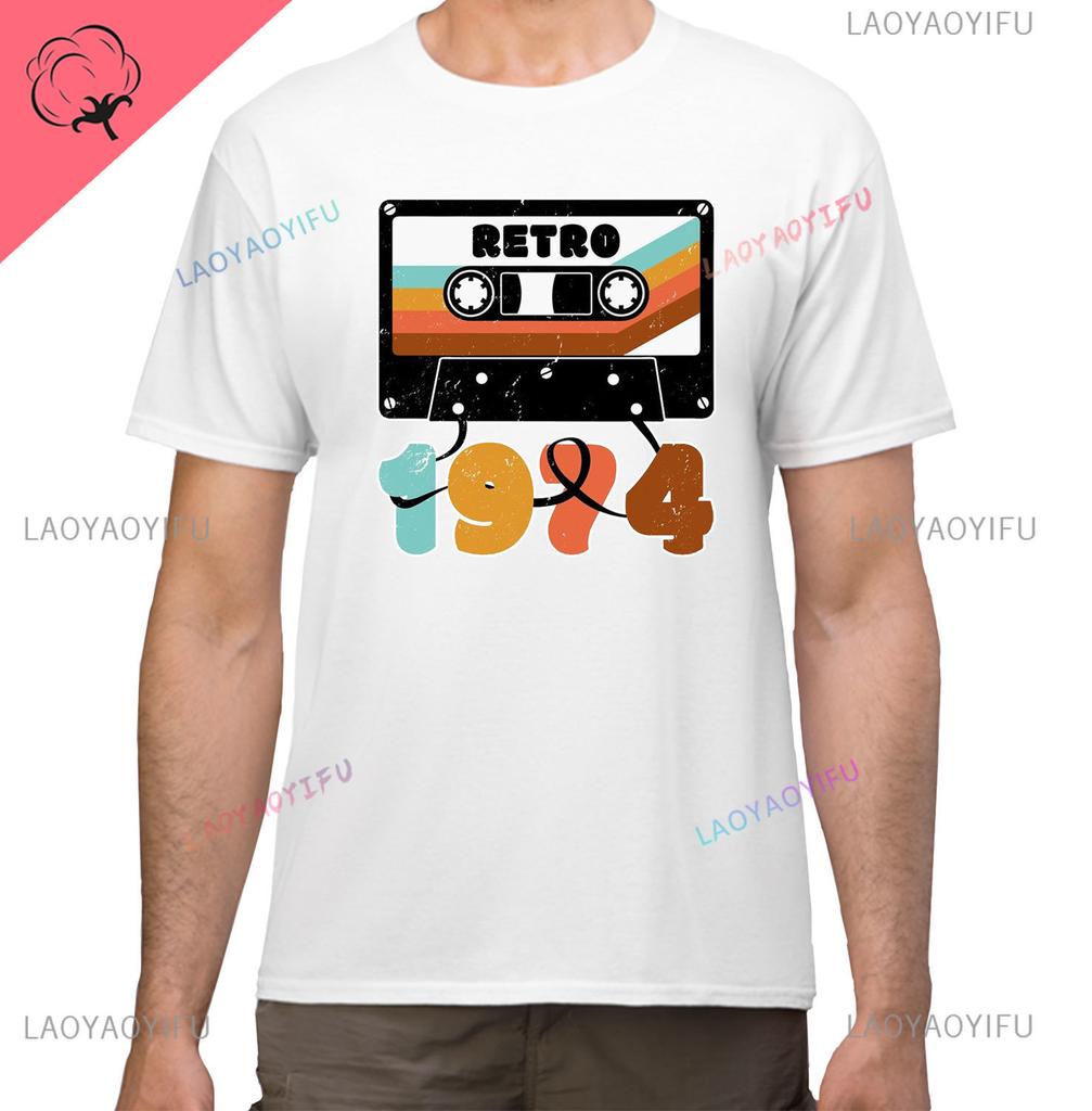 Born in Vintage 1974 Limited Edition Cassette T Shirt  51th Birthday Gifts  Years Old Vintage 1974 High Quality TShirt Tops