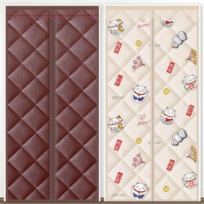Winter Windproof Warm Cotton Door Curtain Thickened Household Air Conditioning Heat Insulation Wind Blocking Magnetic Anti Cold Partition Curtains