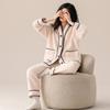 Coral Fleece Pajamas Women'S Winter 2024 Thickened Fleece Autumn And Winter Casual Flannel Loungewear Warm Suit