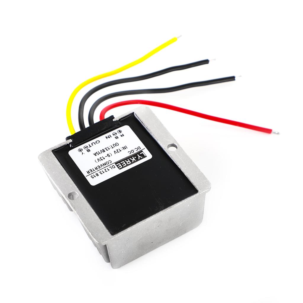 Waterproof DC/DC Converter Regulator 12V Step Up To 13.8V 15A 207W