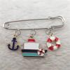 Vintage Nautische Broschen - Anker, Schiff & Rettungsring Charms für den täglichen Gebrauch, Tolles Geschenk für Meeres- & Schifffahrtsliebhaber