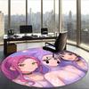 Huntrix (180) Round Office Rug Decorative Floor Rug for Office Bedroom Living Room and Home Space