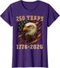 Vintage 250th Birthday 250 Years 1776 2026 USA Flag Ladies' Crewneck T-Shirt