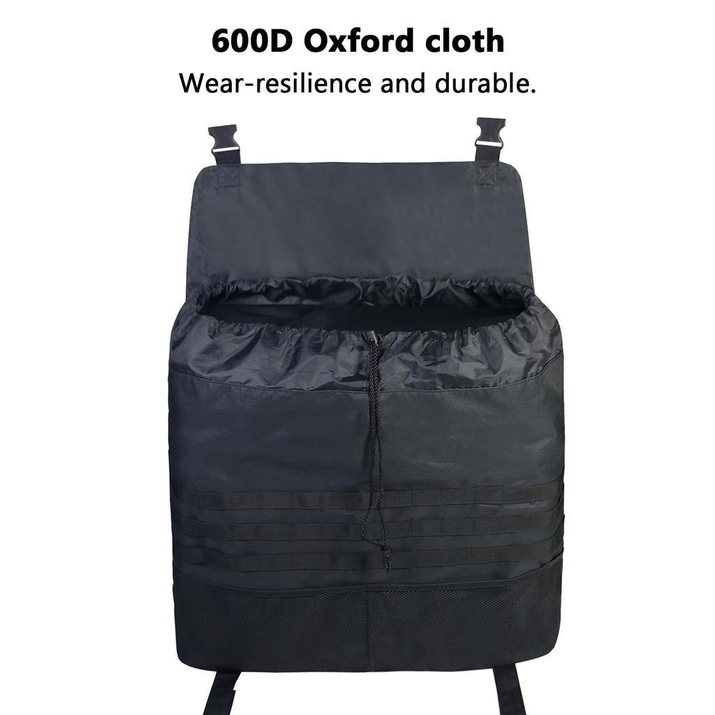 Jiawu Spare Tire Trash Spare Tire Storage Bag Heavy Duty Truck Tailgate Trash Large Retrieval Gear Firewood Camping Cargo Storage Bag Rack for SUV Car