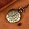 Weird town pocket watch triangle retro personality creative flip style retro couple neck necklace watch hanging watch