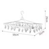 Portable Plastic Drying Rack with Clips
