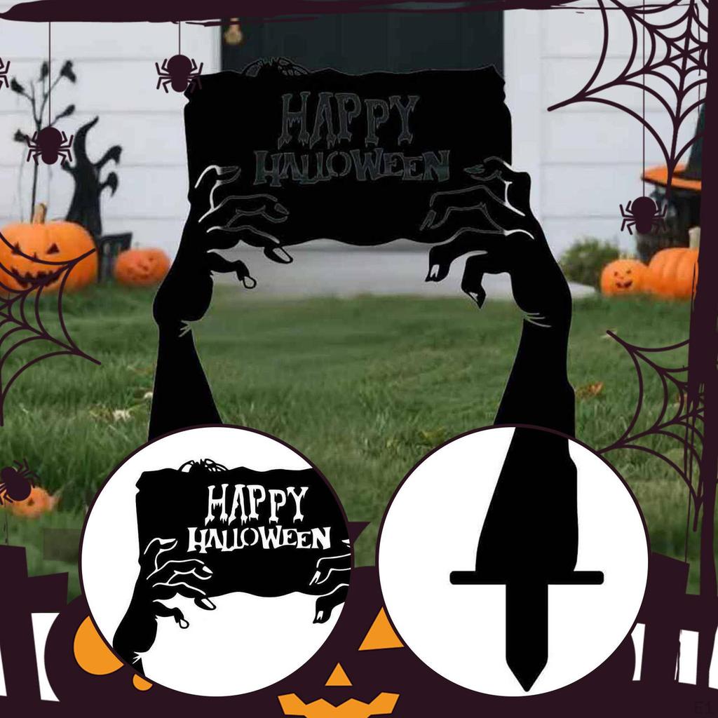 Halloween Garden Stake Decoration Easy Installation Props Gothic Yard Sign Ornament for Party
