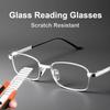 Unisex Full-frame Alloy Material Design Reading Glasses Scratch Resistant High-definition Lenses Power 0 To +4.0 Eyeglasses