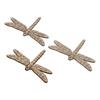 30pcs Dragonfly Shaped Wooden Dragonfly Cutouts Wooden Color about 9.7*6cm Unfinished Wood Slices Plywood Material