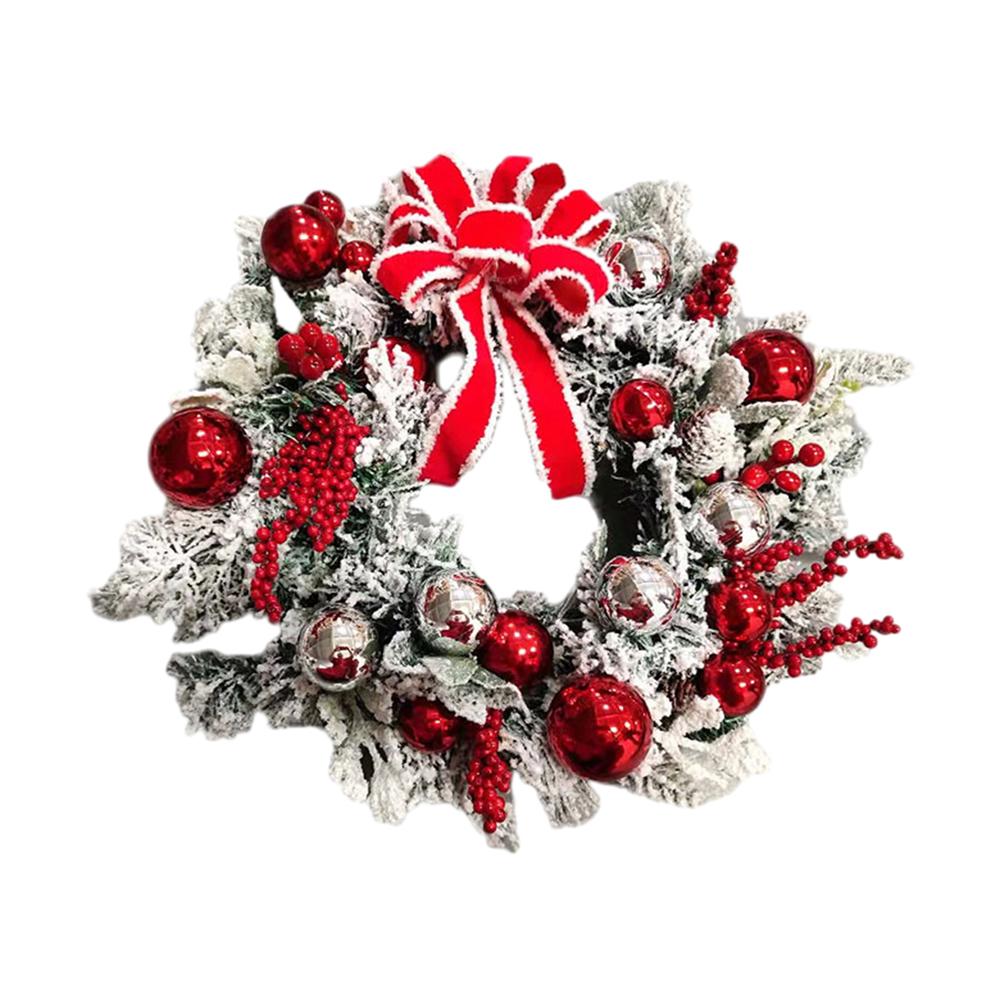 Christmas Vine Cane Wreath Multifunctional Holiday Art Wreath Artificial Decorative Festival Theme for Door Window Fireplace