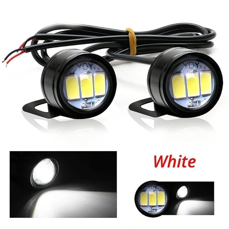 Universal 12V LED Daytime Running Lamps with Shockproof Design & Long Service Life for All Car & Motorcycle Models