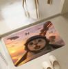 Funny Cute Pet Cat Internet Celebrity Cat Mat Doormat for Entrance Non-slip Natural Home Accessories  Minimalist Original Design