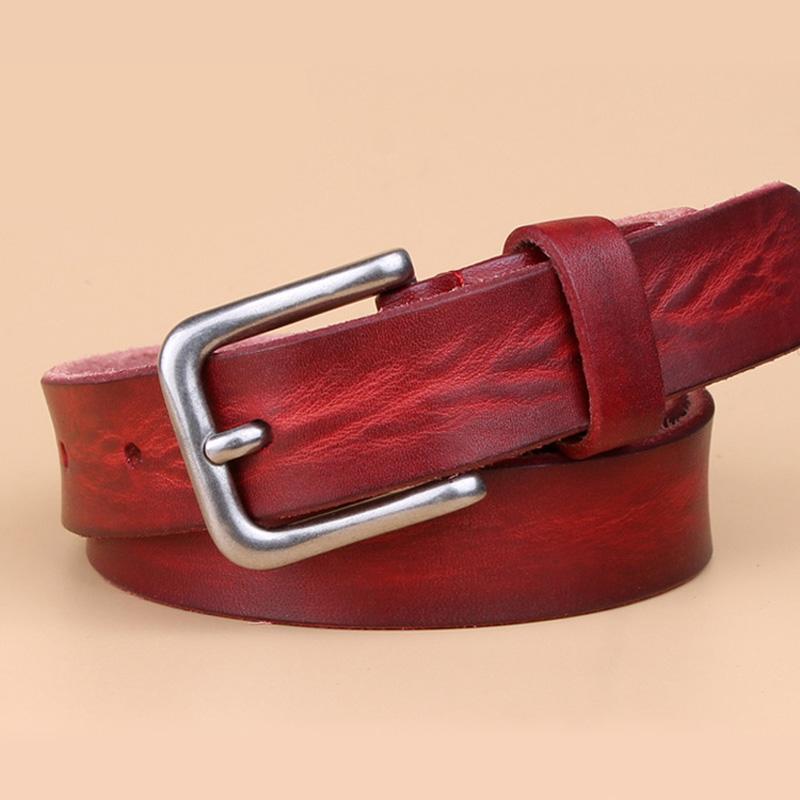 

2.2CM Pin Buckle Full Grain 100% Genuine Leather Womens Belts Luxury Designer Belt for Leans Women High Quality Cowskin Strap 95cm красный