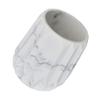 Makeup Brush Holder Durable Glossy Resin Large Capacity Modern Design Marble Vein Makeup Brush Organizer