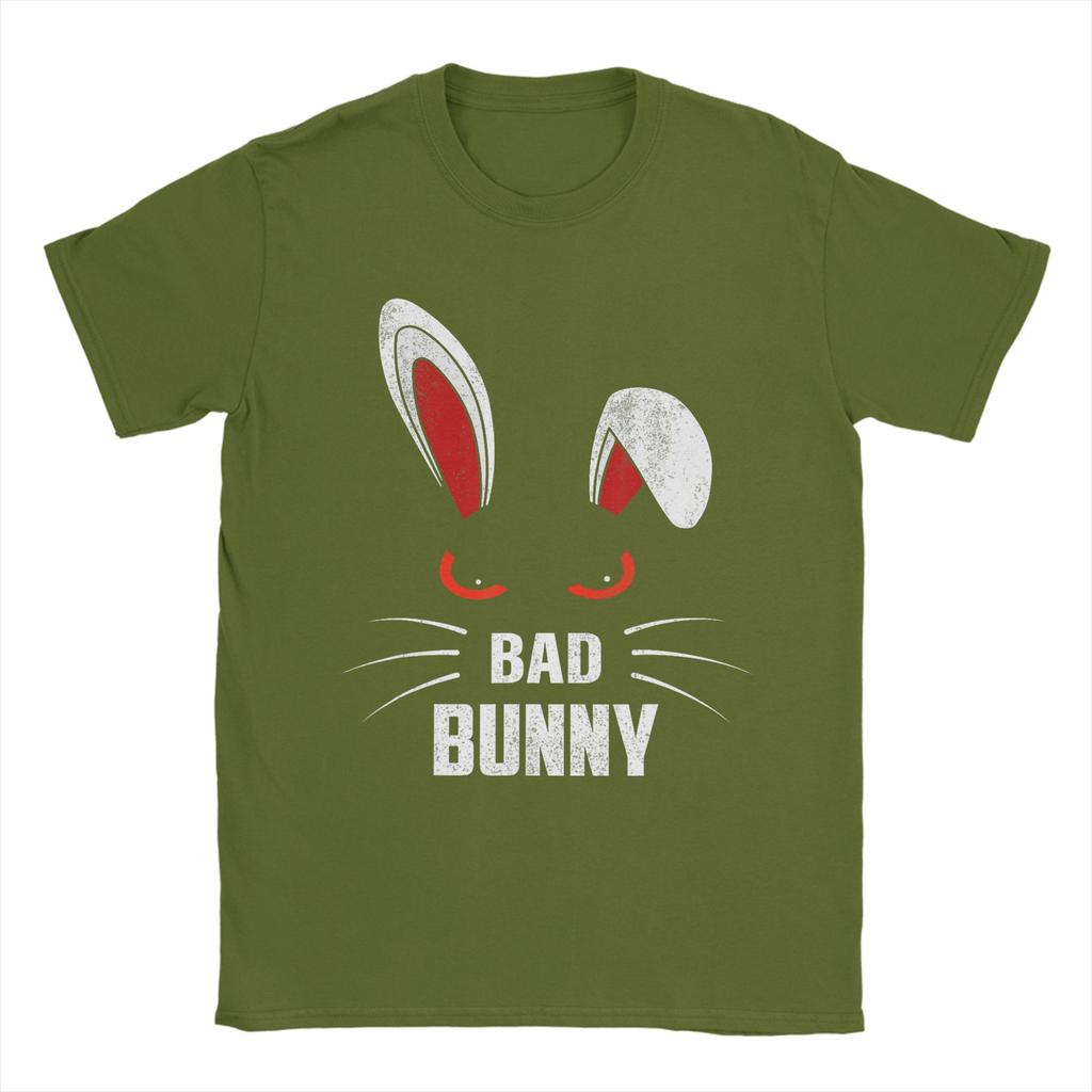 Bad Bunny Scary Rabbit Cool Animal Lover T Shirt Mens 100 Cotton Vintage TShirt Crewneck Tees Short Sleeve Clothes Graphic