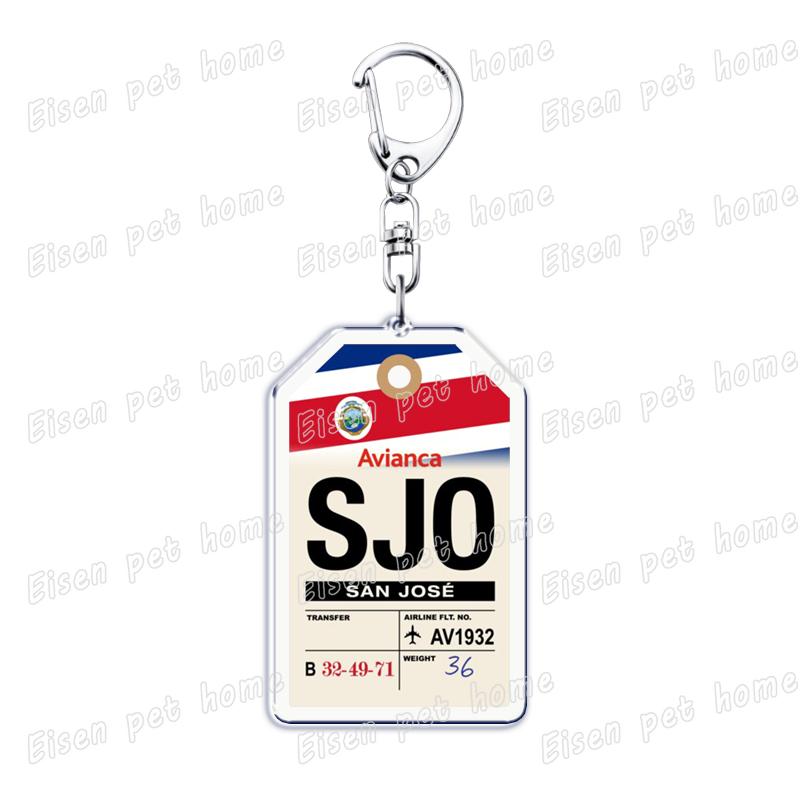 Plane Ticket Koffer Keyrings for Accessories Bag Key Chain Ring Jewelry Fans Gifts Travel Country Label Keychain Llaveros
