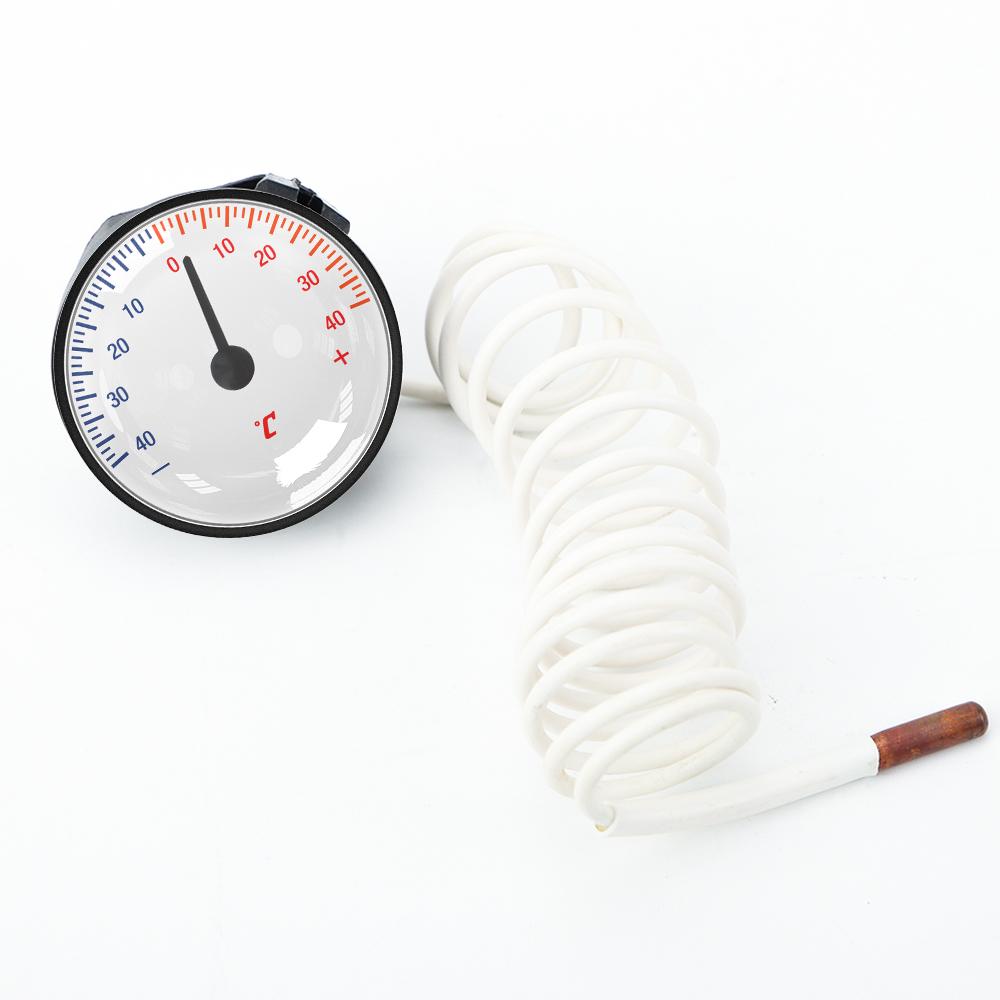 Dial Thermometer with Capillary Tube Household Usage Indoor Temperature Gauge -40~+40℃/10-120℃ for Refrigerators Oven