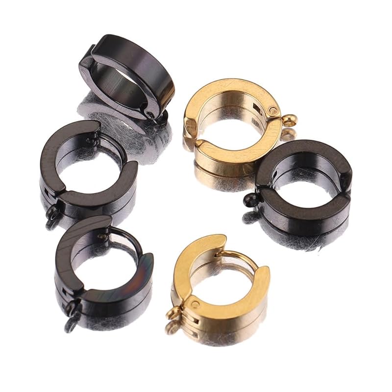 earrings ear cuff parts Metal fittings original charm attachment hoop repair spare men's ladies (Earrings, silver)