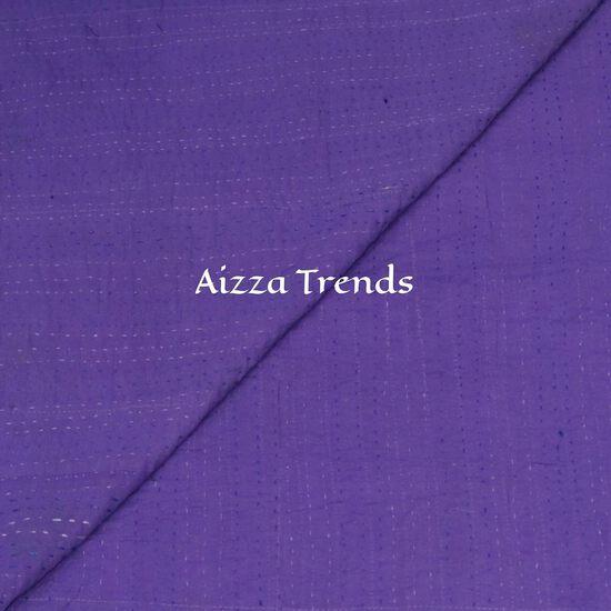 Aizza Trends Handmade Pure Cotton Patch and Patola Work Kantha Quilt - Traditional Indian Throw Blanket-Vintage Cotton Silk Saree Quilt