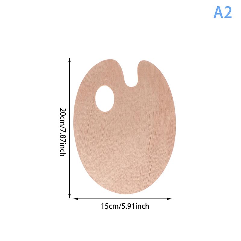 

Деревянная палитра для красок с отверстием для большого пальца Деревянная палитра для рисования Смешивание цветов Овальная Квадратная Палитра-лоток для масляных красок Палитра для акварели