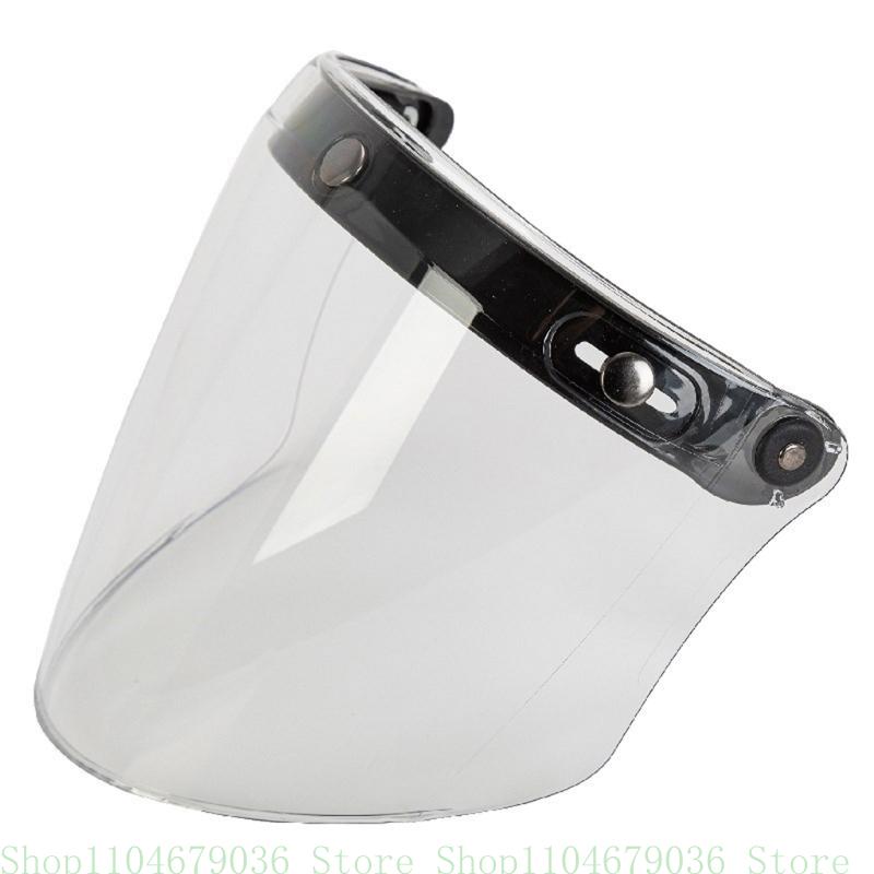 3-Snap Helmet for Peak Lens for Sun Shade Shield Wear Resistant for 3/4 Motorcycle Open Face Helmet Visor