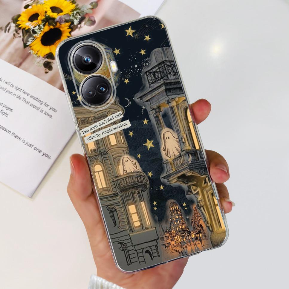 For Realme 10 Pro+ 6.7" RMX3687 Case Cute Cartoon Astronaut Cat Soft Silicon TPU Cover For Realme 10 Pro Plus Bumper Phone Case