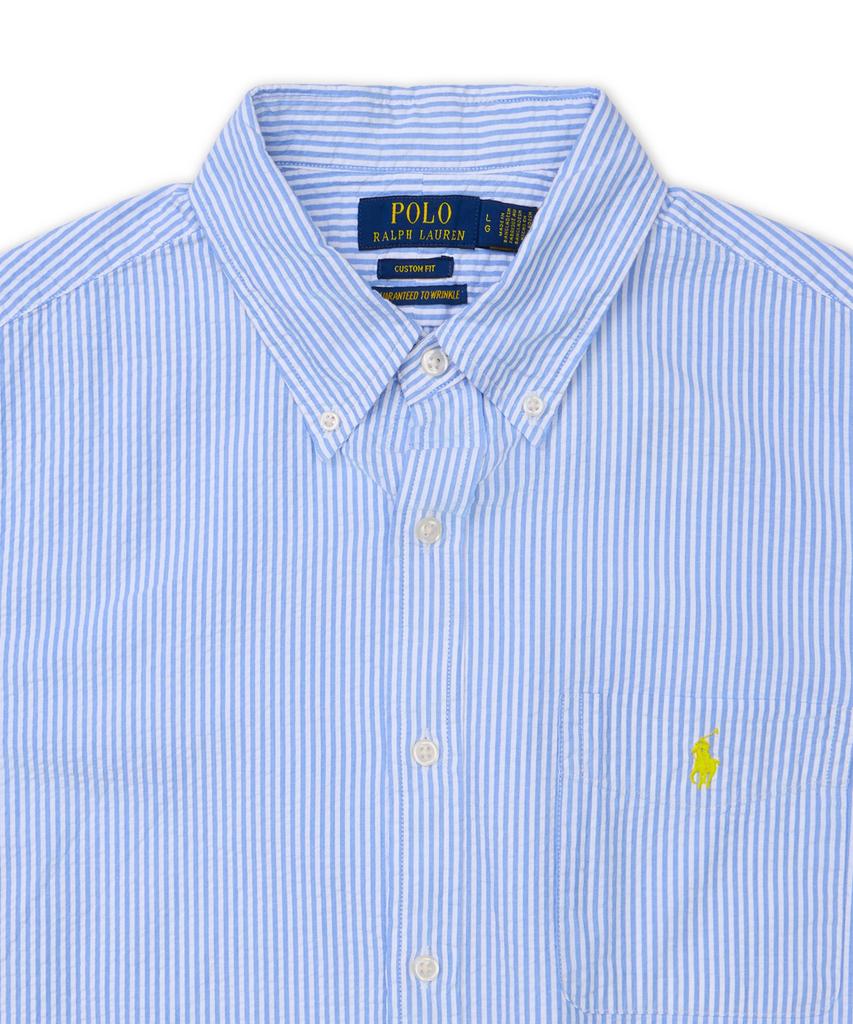 POLO RALPH LAUREN Custom Fit Seersucker Hemd - Blau