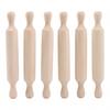 6pcs For Mini Wooden Rolling Pins 14x2cm for Children Baking and Craft Use